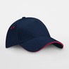 Czapka z daszkiem - mod. B15C:French Navy, 100% bawełna, White, One Size